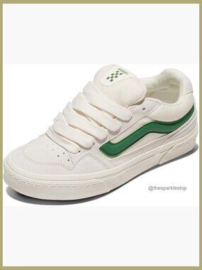 Puffy Suede & Mesh Chunky Sneakers Retro Style Lace-Up